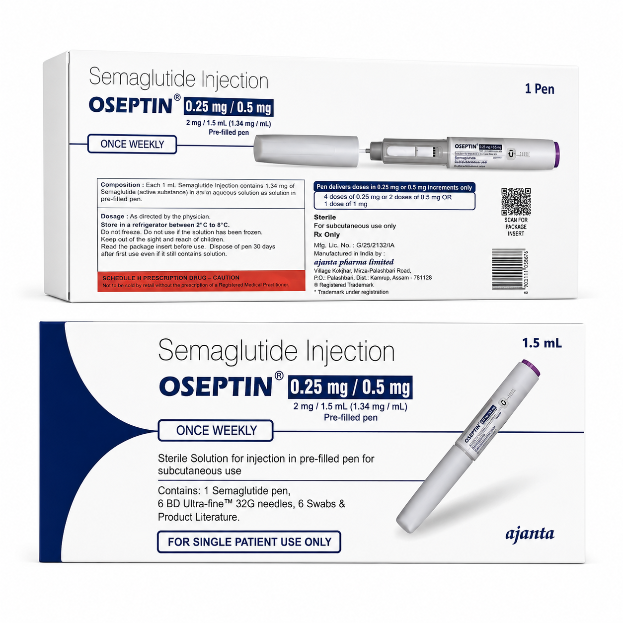 Semaglutide Injection 0.25 mg-0.5 mg 1 Semaglutide Injection 0.25 mg-0.5 mg